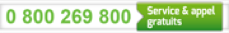 0 800 269 800 Service et appels gratuits